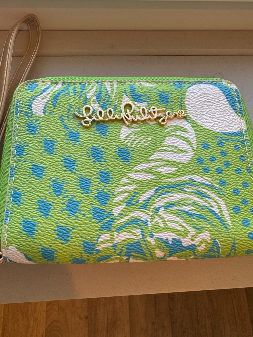 Lilly Pulitzer Lime Green Printed Wristlet